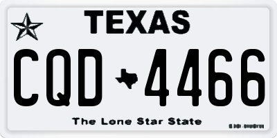 TX license plate CQD4466