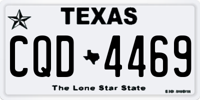 TX license plate CQD4469