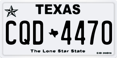TX license plate CQD4470
