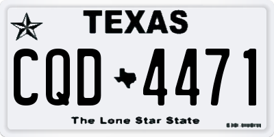 TX license plate CQD4471
