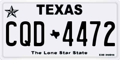 TX license plate CQD4472