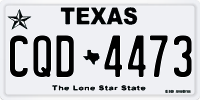 TX license plate CQD4473