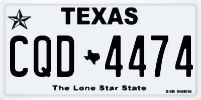 TX license plate CQD4474