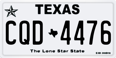 TX license plate CQD4476