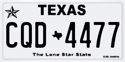TX license plate CQD4477