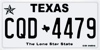 TX license plate CQD4479