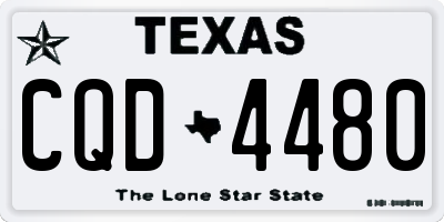 TX license plate CQD4480