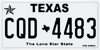 TX license plate CQD4483