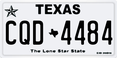 TX license plate CQD4484