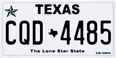 TX license plate CQD4485