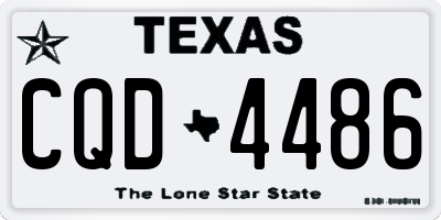 TX license plate CQD4486