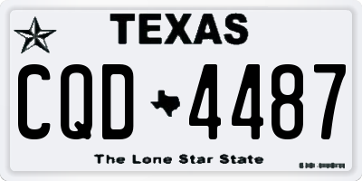 TX license plate CQD4487