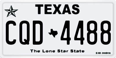 TX license plate CQD4488