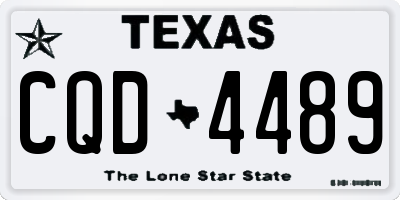 TX license plate CQD4489