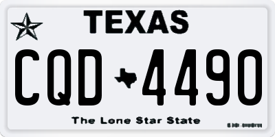 TX license plate CQD4490
