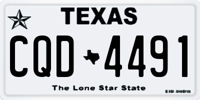 TX license plate CQD4491