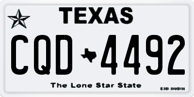 TX license plate CQD4492
