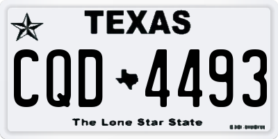 TX license plate CQD4493