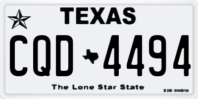 TX license plate CQD4494