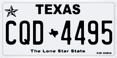TX license plate CQD4495