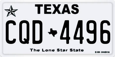 TX license plate CQD4496