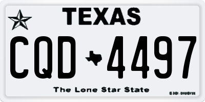 TX license plate CQD4497