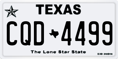 TX license plate CQD4499