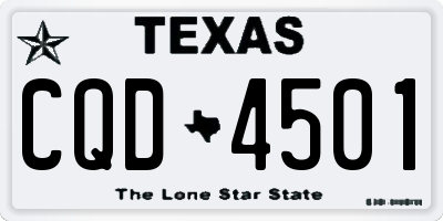 TX license plate CQD4501