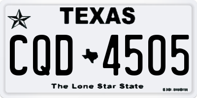 TX license plate CQD4505