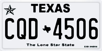 TX license plate CQD4506