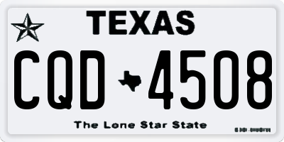TX license plate CQD4508