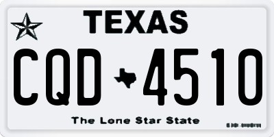 TX license plate CQD4510
