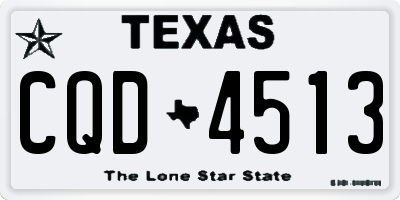 TX license plate CQD4513