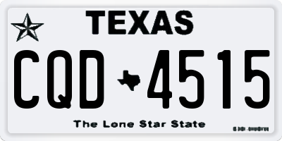 TX license plate CQD4515