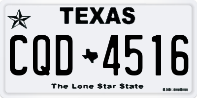TX license plate CQD4516