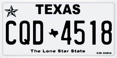 TX license plate CQD4518