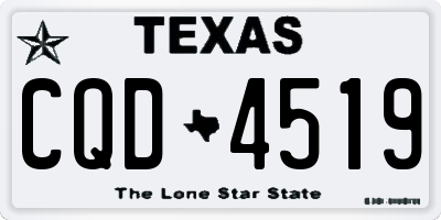 TX license plate CQD4519