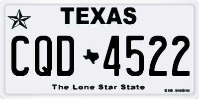 TX license plate CQD4522