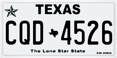 TX license plate CQD4526