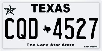 TX license plate CQD4527
