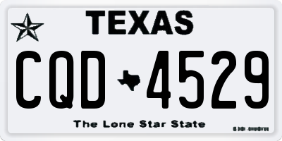 TX license plate CQD4529
