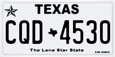 TX license plate CQD4530