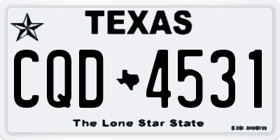 TX license plate CQD4531