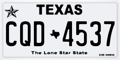 TX license plate CQD4537