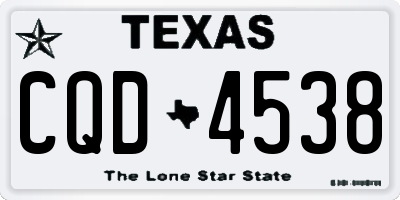 TX license plate CQD4538