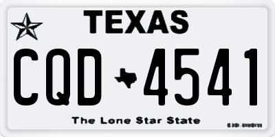 TX license plate CQD4541