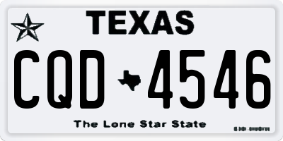 TX license plate CQD4546