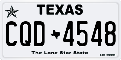 TX license plate CQD4548