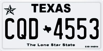 TX license plate CQD4553