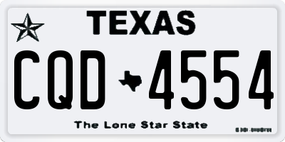 TX license plate CQD4554